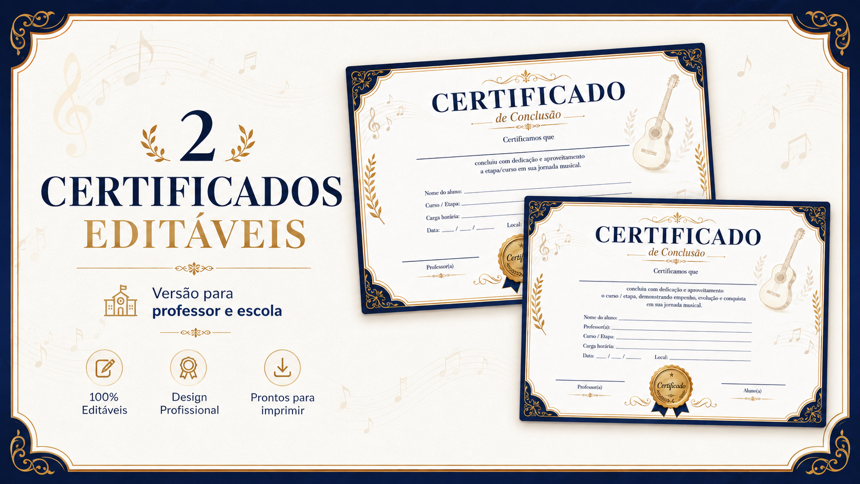 2 Certificados Editáveis