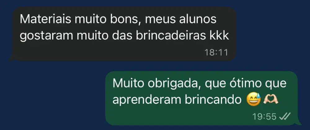 Depoimento de professor no WhatsApp